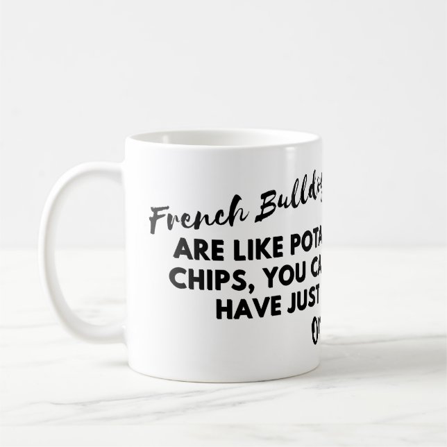 Mug Citations de chiens drôles : Chiens de taureaux fr (Gauche)