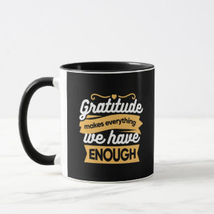 Mug Citations de la typographie de la Gratitude inspir