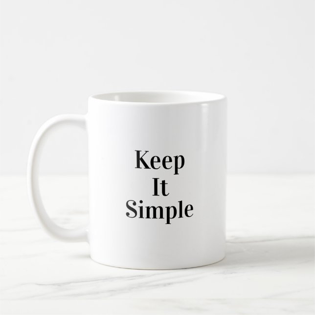 Mug Citations de motivation Monogramme noir et blanc (Gauche)