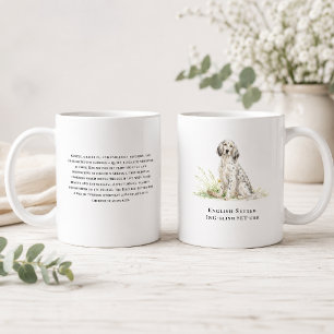 Mug Citations de race de chien Setter Anglais aquarell