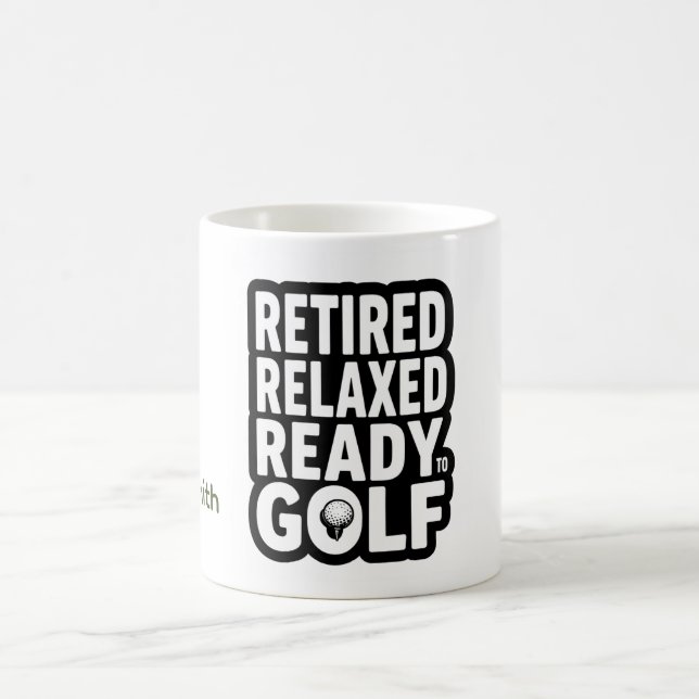 Mug Citations de texte de retraite de golf pour golfeu (Centre)