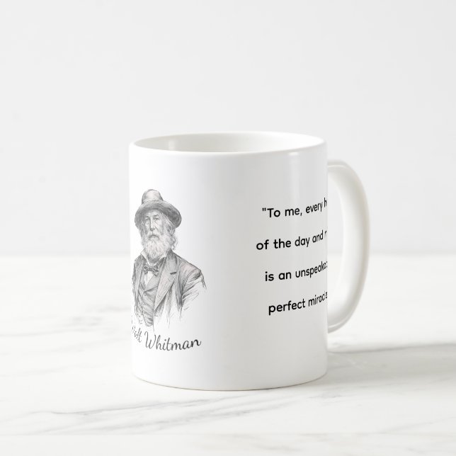 Mug Citations de Walt Whitman pour la vie (Devant droit)