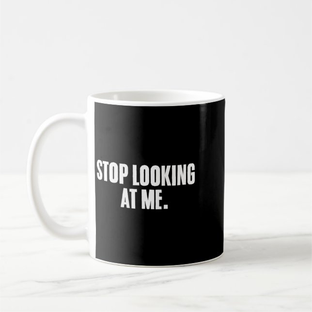 Mug Citations drôles Blague d'humour noir Arrête de jo (Gauche)
