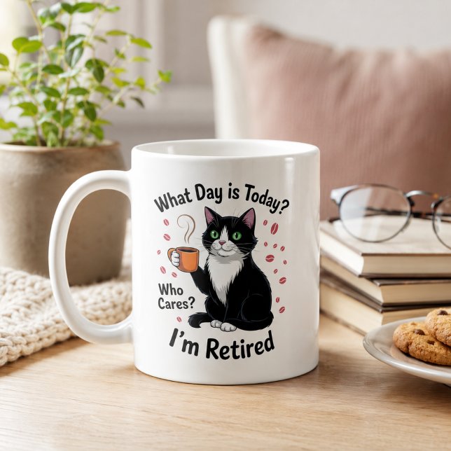 Mug Citations drôles de retraite de chat Jour du chat  (Funny Cat Retirement Quotes Retired Cat Day Coffee Mug
)