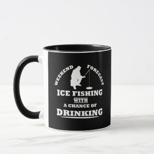 Mug Citations drôles sur la pêche sur glace avec de l'