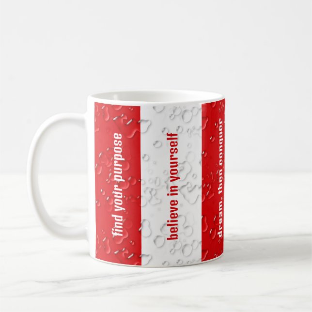 Mug Citations Inspirationnelles customisées Rouge, Bla (Gauche)