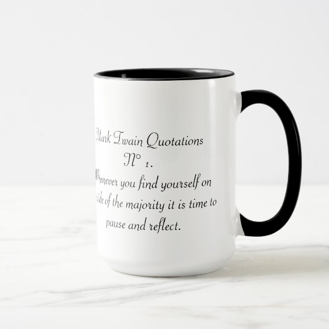 Mug Citations N° 1 de Mark Twain (Droite)