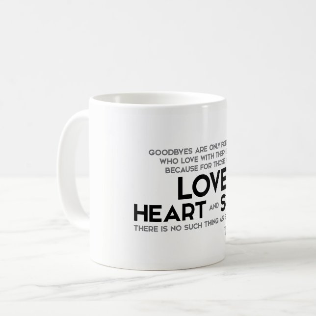 Mug CITATIONS : Rumi : Goodbyes, séparation (Devant gauche)