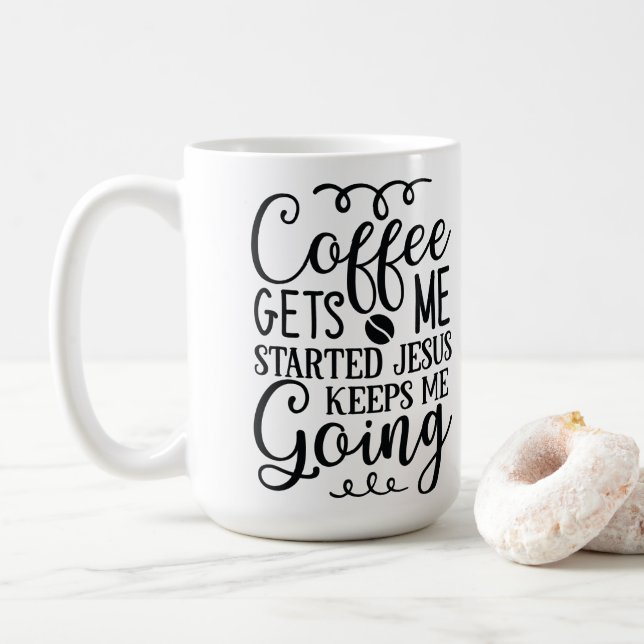 Mug Citations sur le café (Avec donut)
