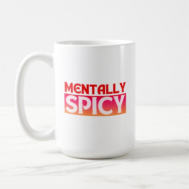 MUG CITATIONS TYPOGRAPHIE MENTALEMENT ÉPICÉES (Gauche)