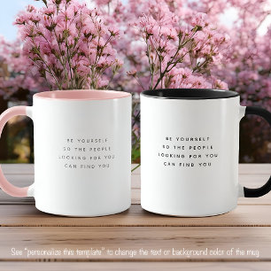 Mug Citer soi-même Police Grey tendance Deux tons