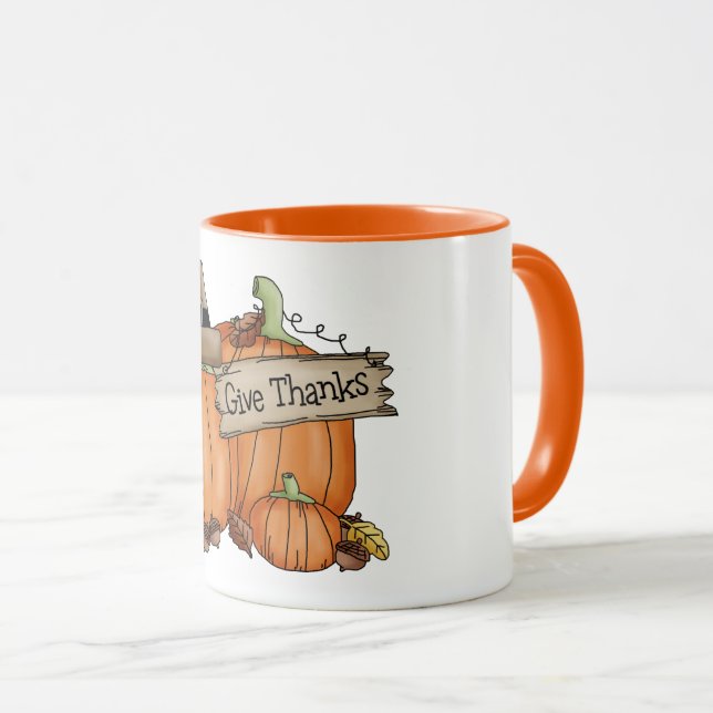 Mug Citerne de Citrouille D'automne  (Devant droit)