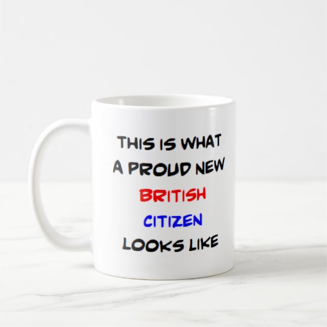 Mug citoyen britannique, fière nouvelle (Gauche)