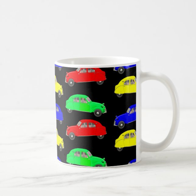 Mug Citroen 2 CV motif en carrelage (Droite)