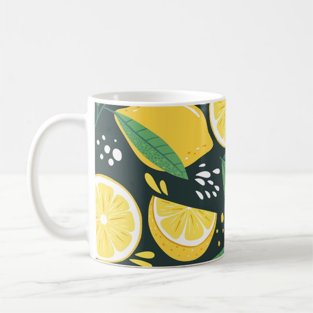 Mug Citron Abstrait : Art Moderne Sans Seamless. (Gauche)