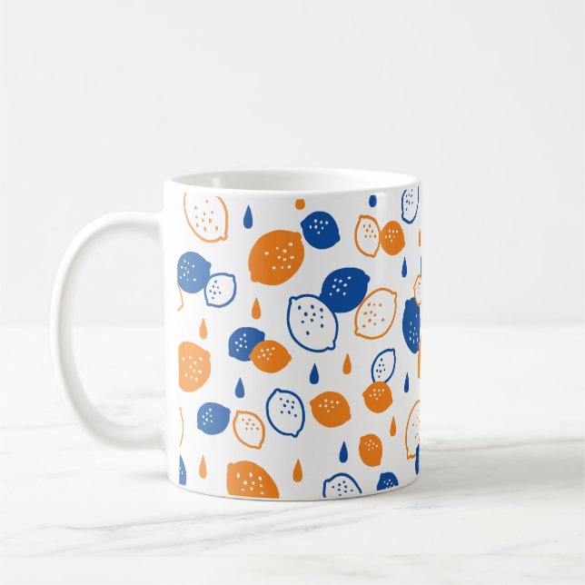 Mug Citron bleu et orange Motif Jouer sur le thème des (Gauche)