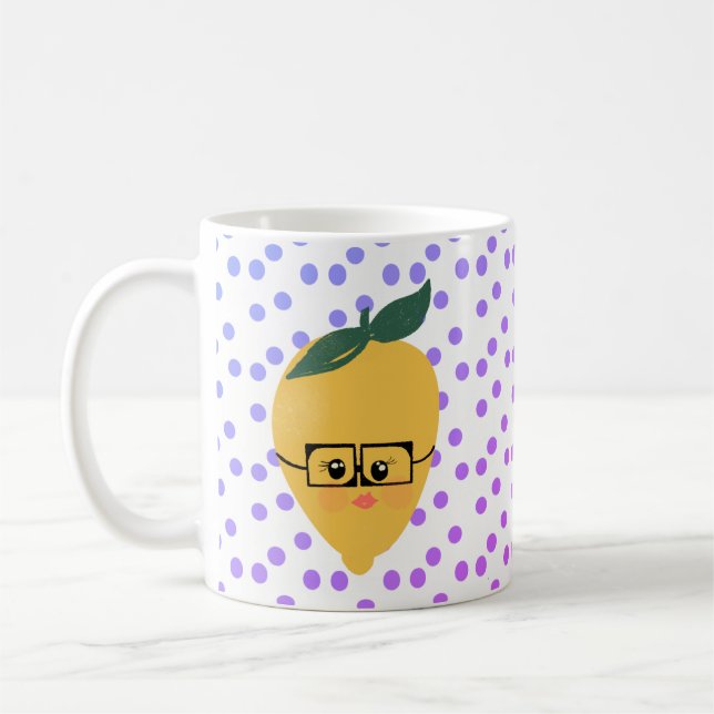Mug Citron d'été dessiné à la main en style cartoon av (Gauche)