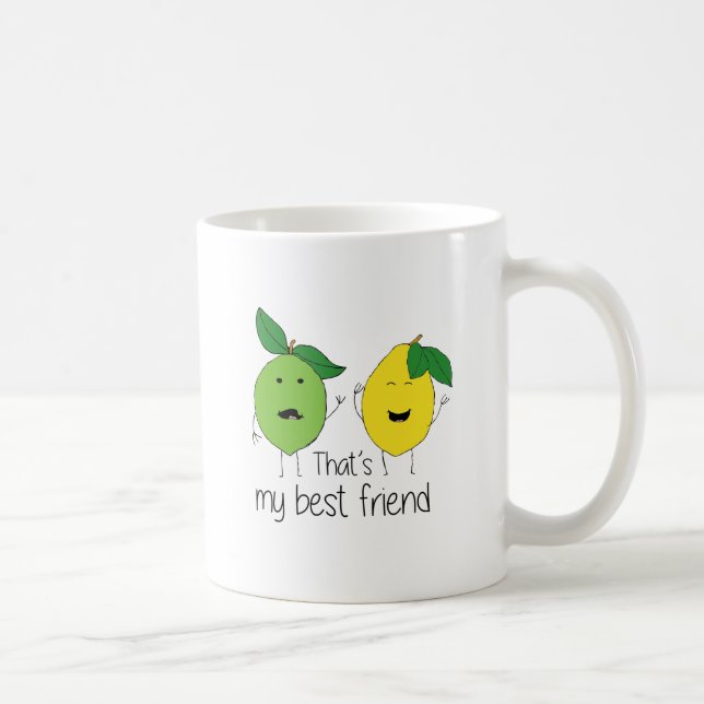 Mug Citron et chaux Meilleurs amis BFF Lemon Art Besoi (Droite)