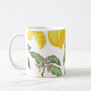 Mug Citron : fruits tropicaux vintages sans soudure