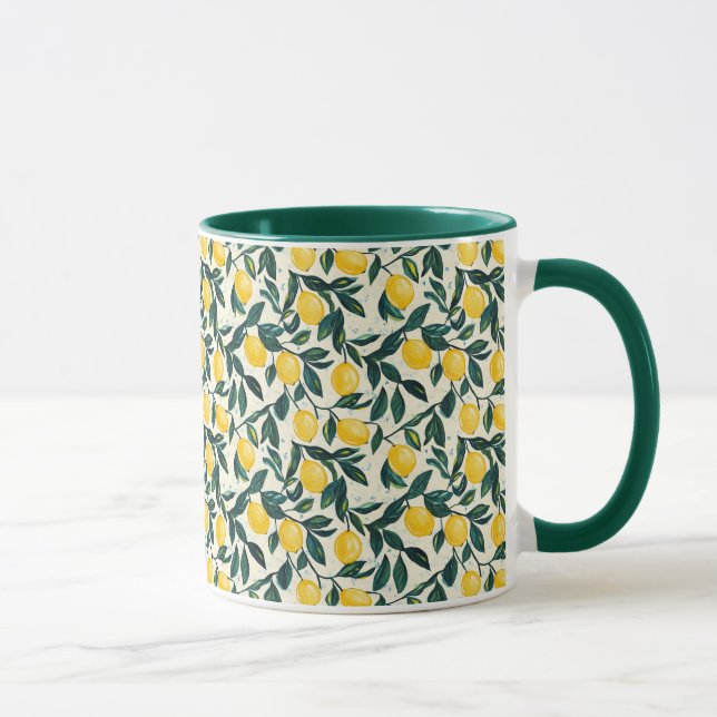 Mug Citron jaune clair méditerranéen (Droite)