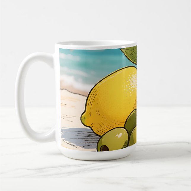 Mug Citron Soleil Olive Fraîcheur Bord de Mer (Gauche)