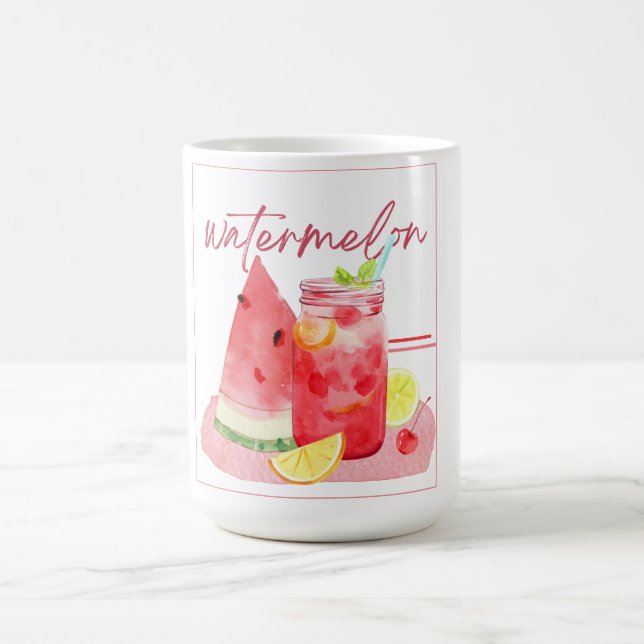 Mug Citronnade de pastèque en aquarelle (Centre)