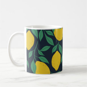 Mug Citrons Colorés : Vibrance Dessinée À La Main.
