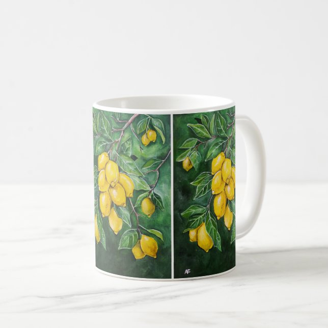 Mug Citrons dorés par Alfred Fox un jour d'hiver (Devant droit)