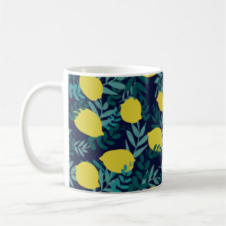 Mug Citrons et motifs feuille