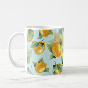 Mug Citrons Feuilles : Aquarelle Impression transparen
