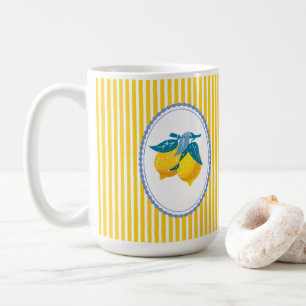 Mug Citrons jaunes d'Amalfi de style méditerranéen