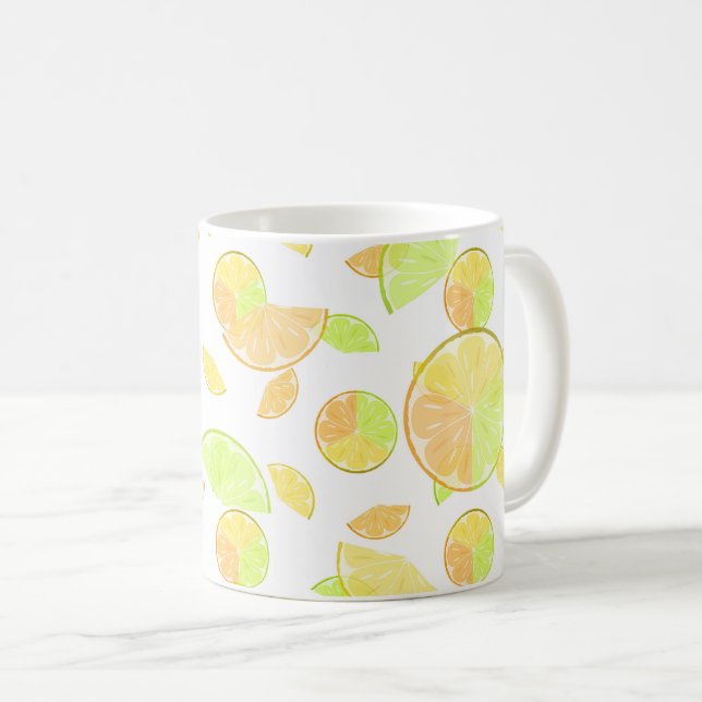 Mug citrons lime tranches d'orange fruit citrus nature (Devant droit)