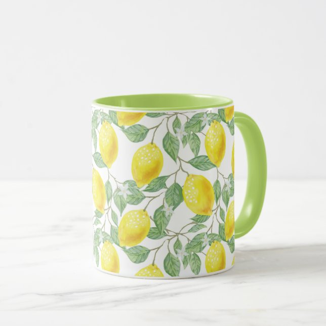 Mug Citrons Motif sans fil (Devant droit)
