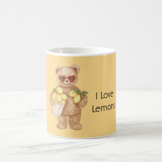 Mug Citrons Ourson Mignon Lunettes de cœur   (Centre)