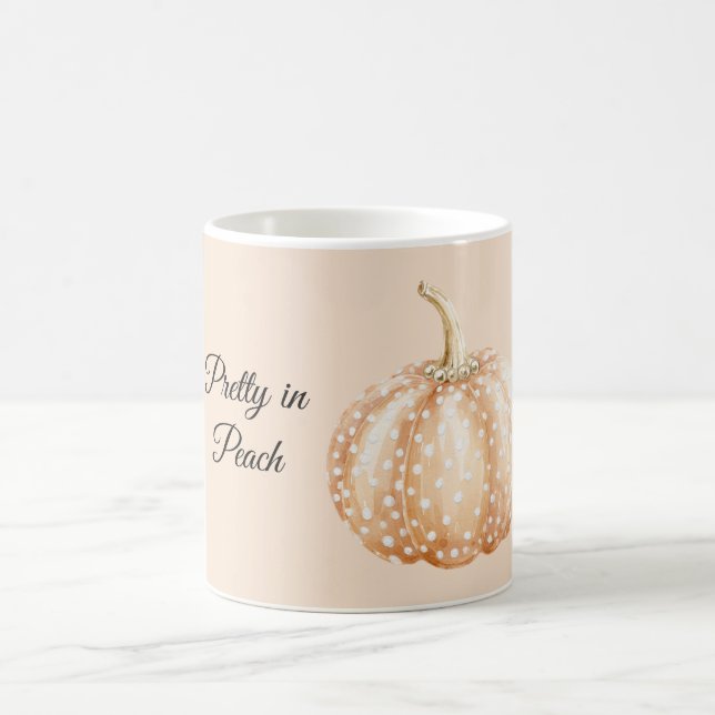 Mug Citrouille à points blancs pêche (Centre)