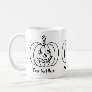 Mug Citrouille amusant avec halloween de visage coupé