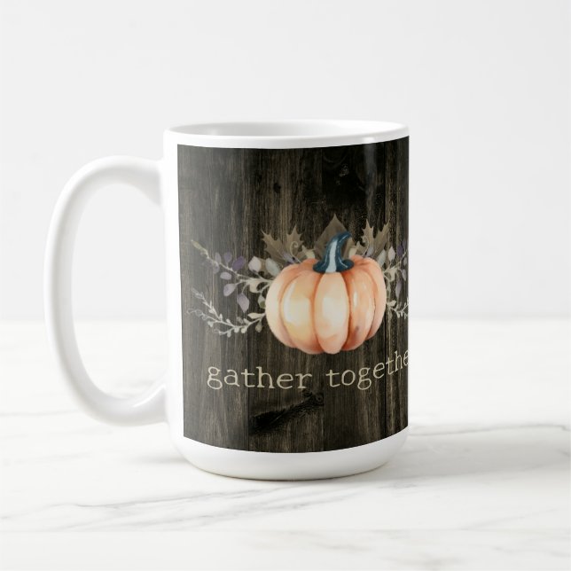Mug Citrouille Aquarelle (Gauche)