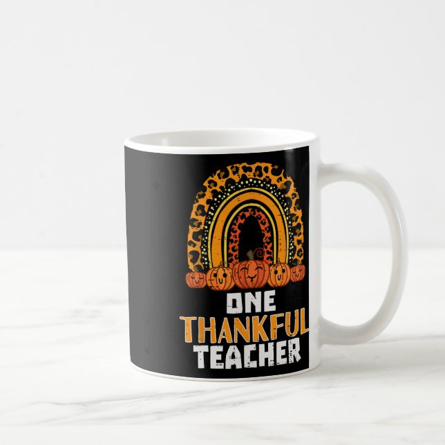 Mug Citrouille arc-en-ciel Un Merci Enseignant Chute T (Droite)