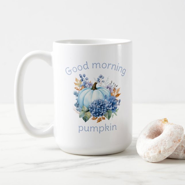 Mug Citrouille bleu (Avec donut)