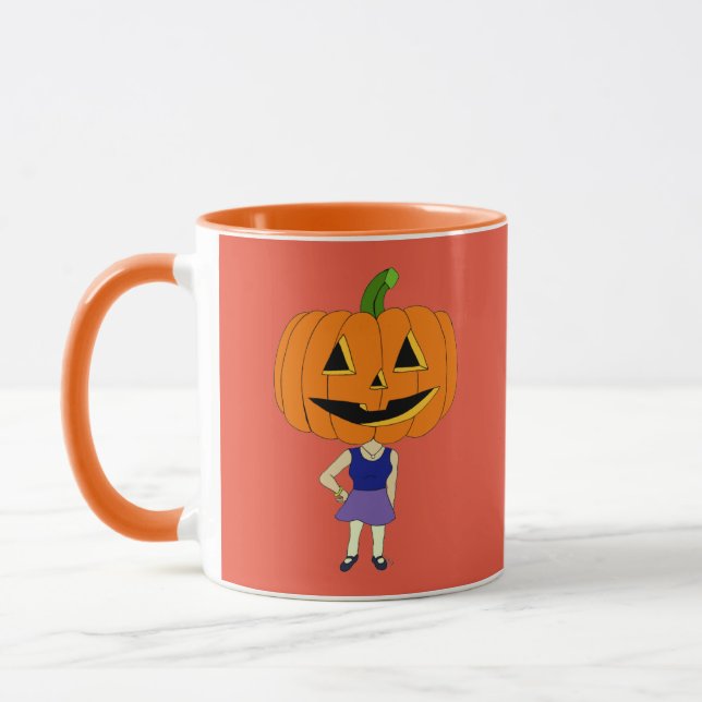 Mug citrouille chef chibi fille (Gauche)
