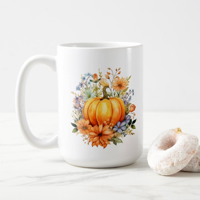 Mug Citrouille d'automne  (Avec donut)