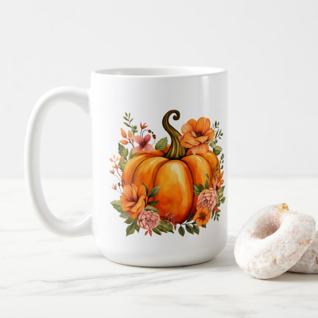Mug Citrouille d'automne  (Avec donut)