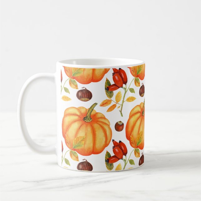 Mug Citrouille d'automne - Adorable Motif d'automne (Gauche)