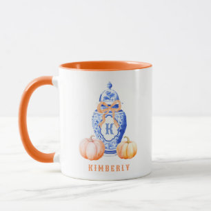 Mug Citrouille d'automne   Chinoiserie Ginger Jar Mono