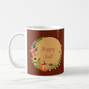 Mug Citrouille d'automne et nature avec texte personna