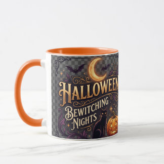Mug Citrouille de chat noir sorcière Halloween