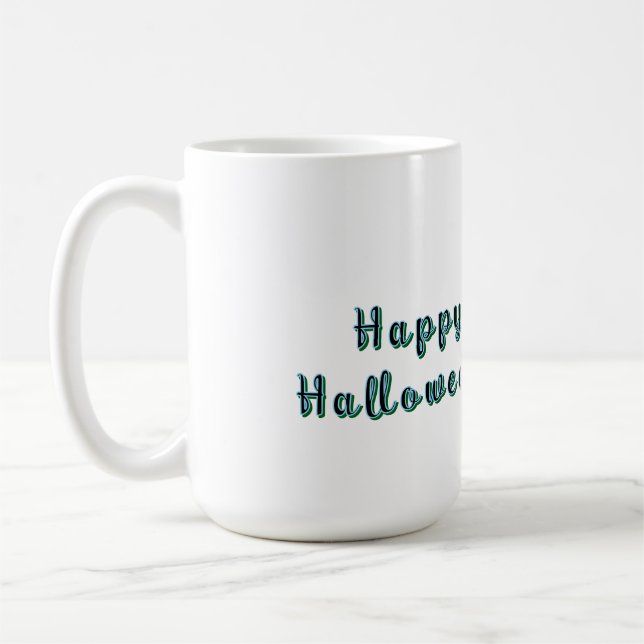 Mug Citrouille de Jack O’Lantern effrayante avec des y (Gauche)