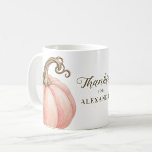Mug Citrouille de remerciement personnalisée de Thanks