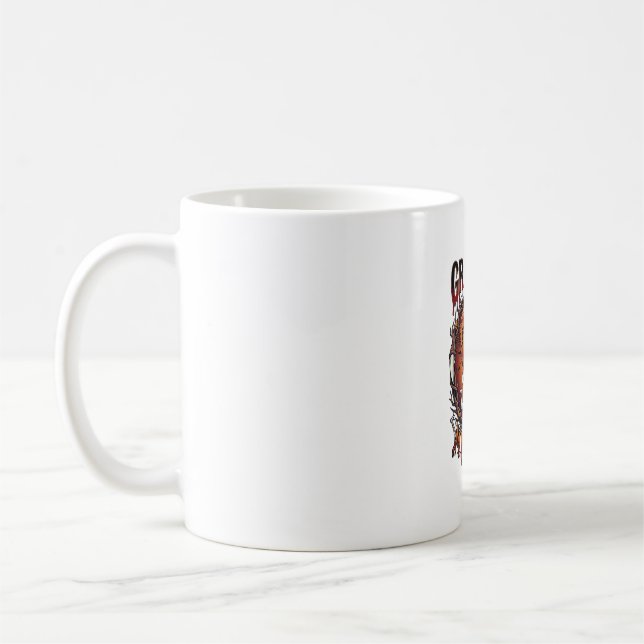 Mug Citrouille de vampire aux crocs croissants Chauves (Gauche)