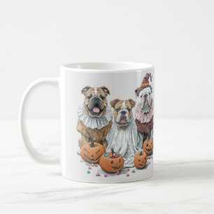 Mug Citrouille des Bulldogs anglais d'Halloween